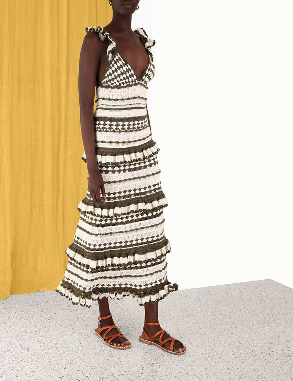 Devi Crochet Frill Dress