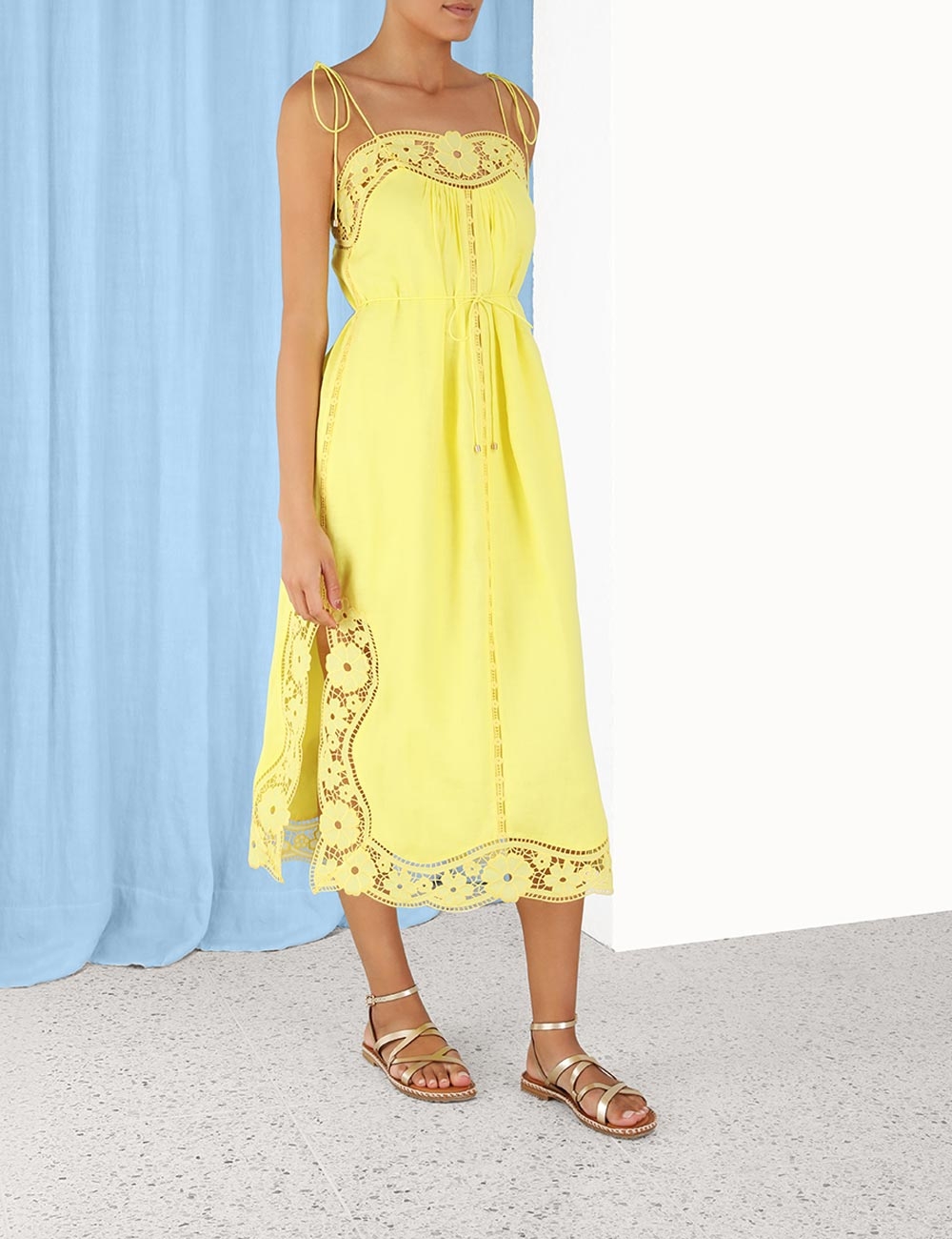 Halcyon Broderie Slip Dress