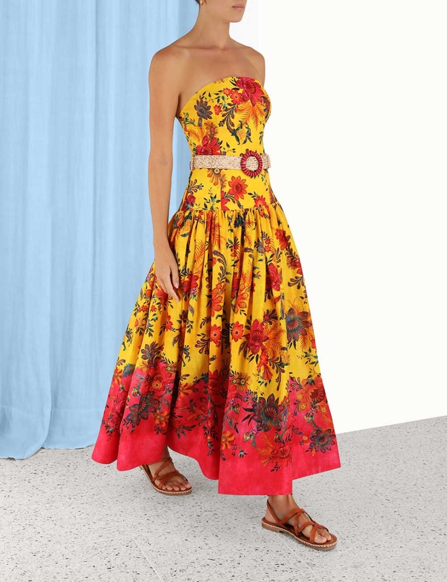 Ginger Strapless Midi Dress