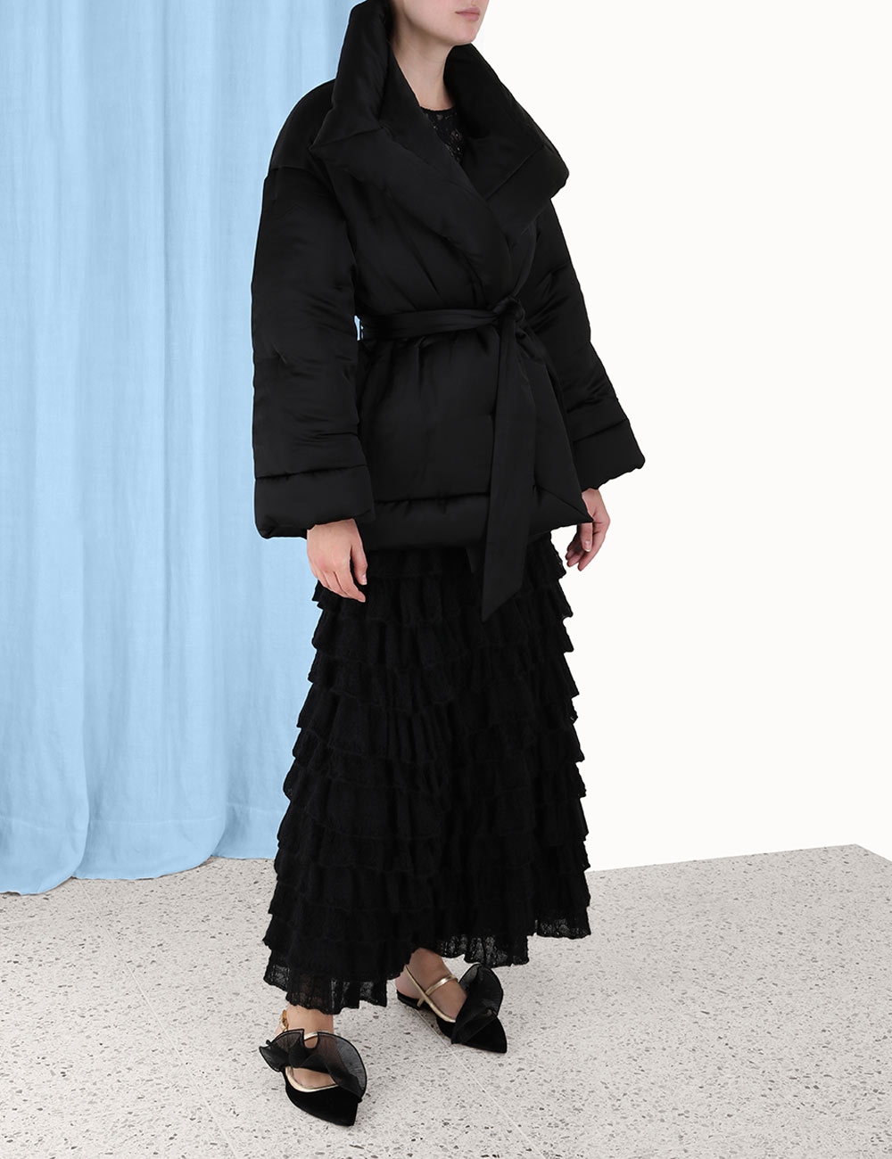 Luminosity Satin Wadded Jacket