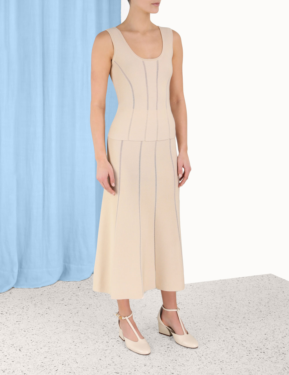 Luminosity Knit Panelled Tank
