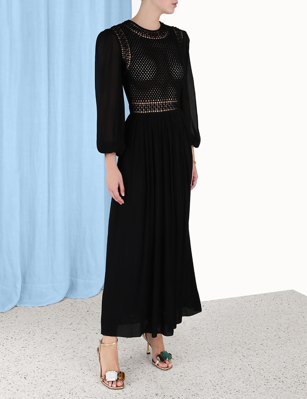 Luminosity Crochet Bodice Midi