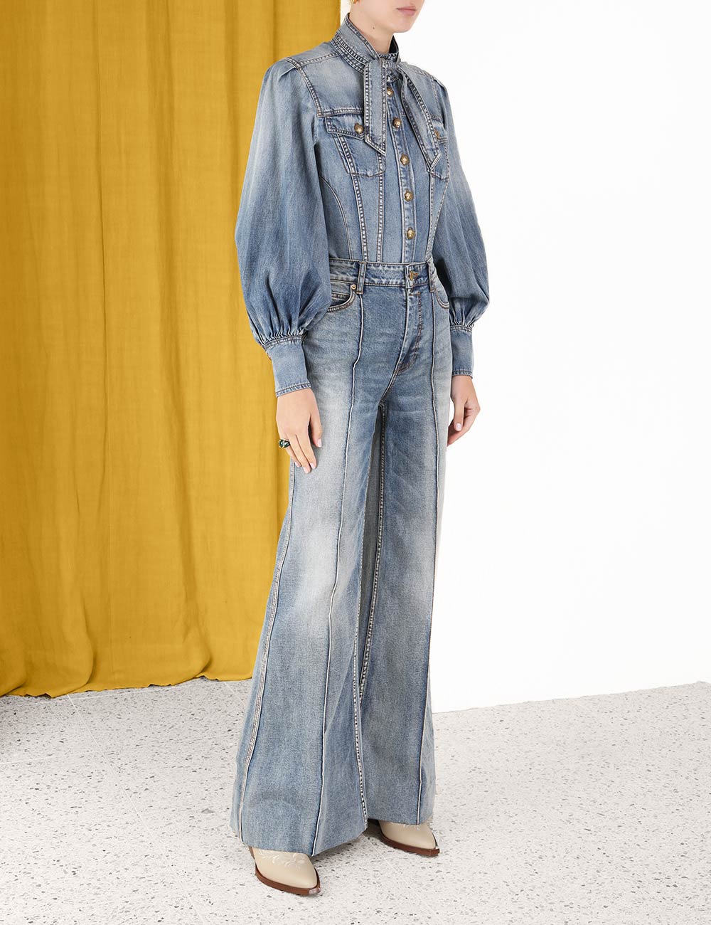 Luminosity Denim Corset Shirt