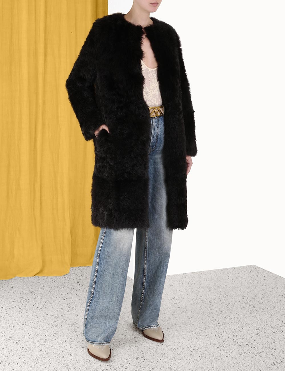 Luminosity Shearling Coat