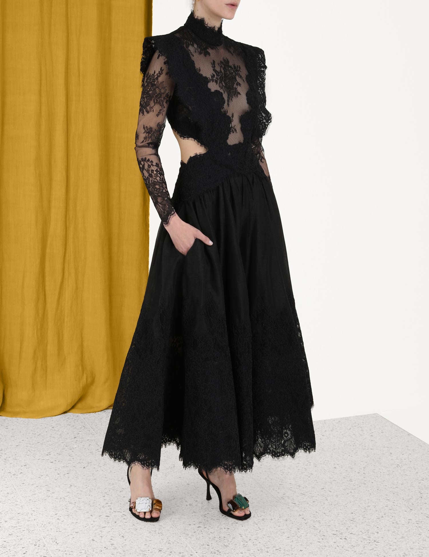 Sensory Lace Yoke Gown