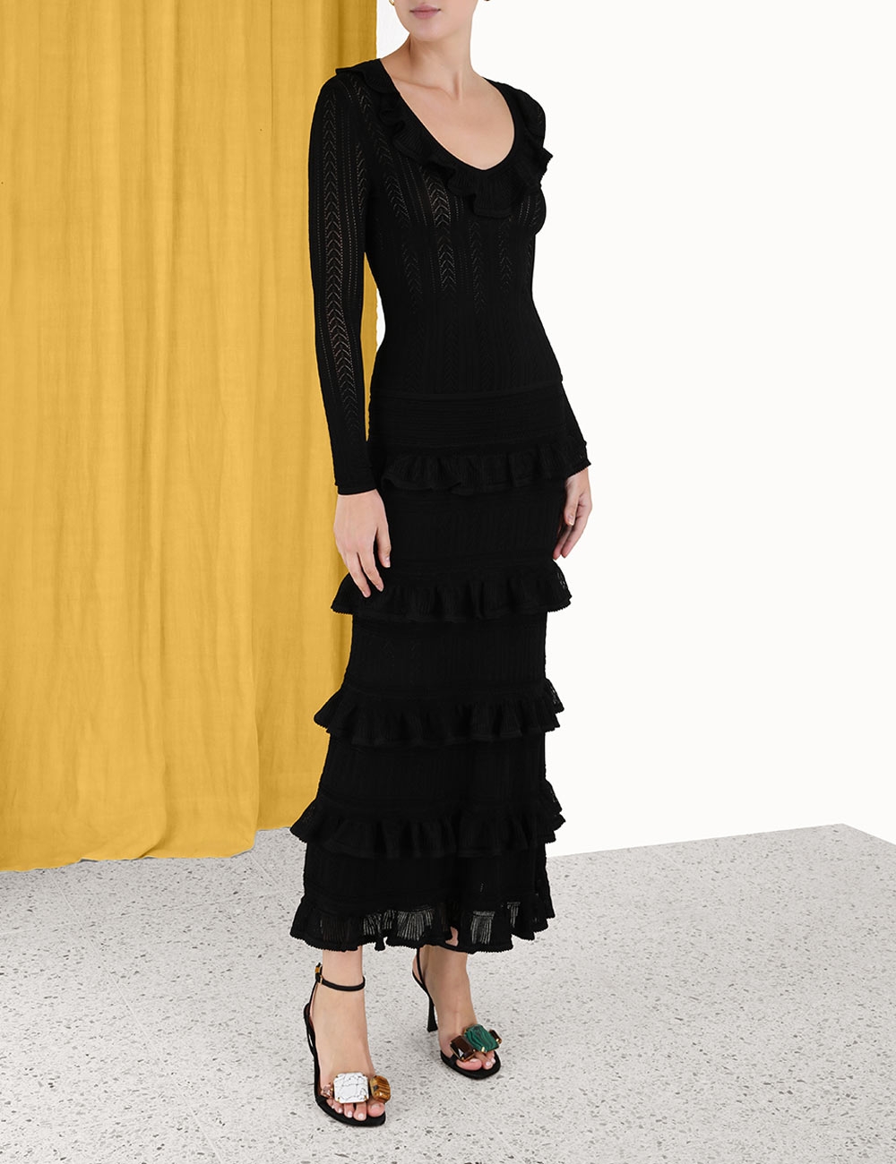 Luminosity V-Neck Ruffle Top