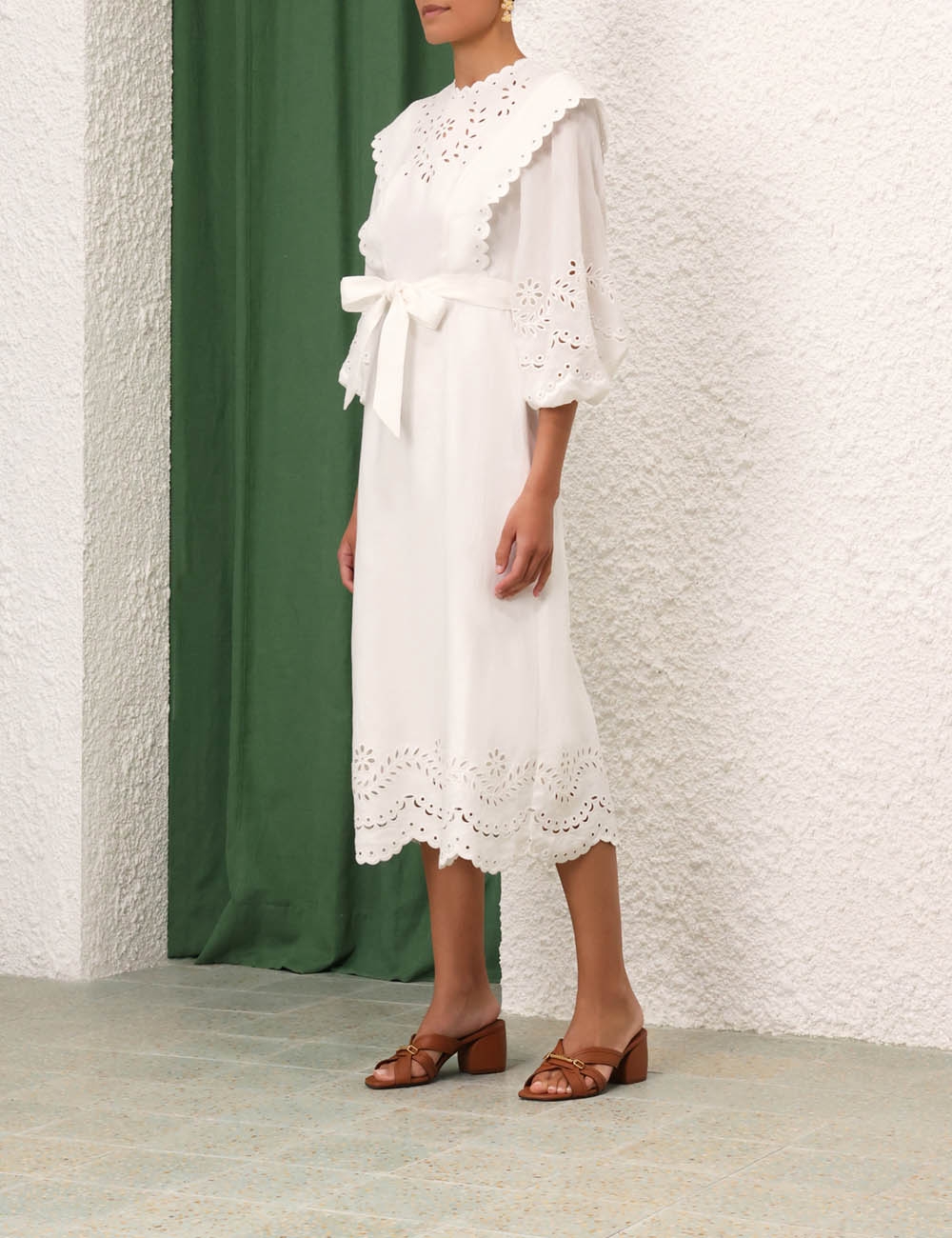 Junie Embroidered Midi Dress