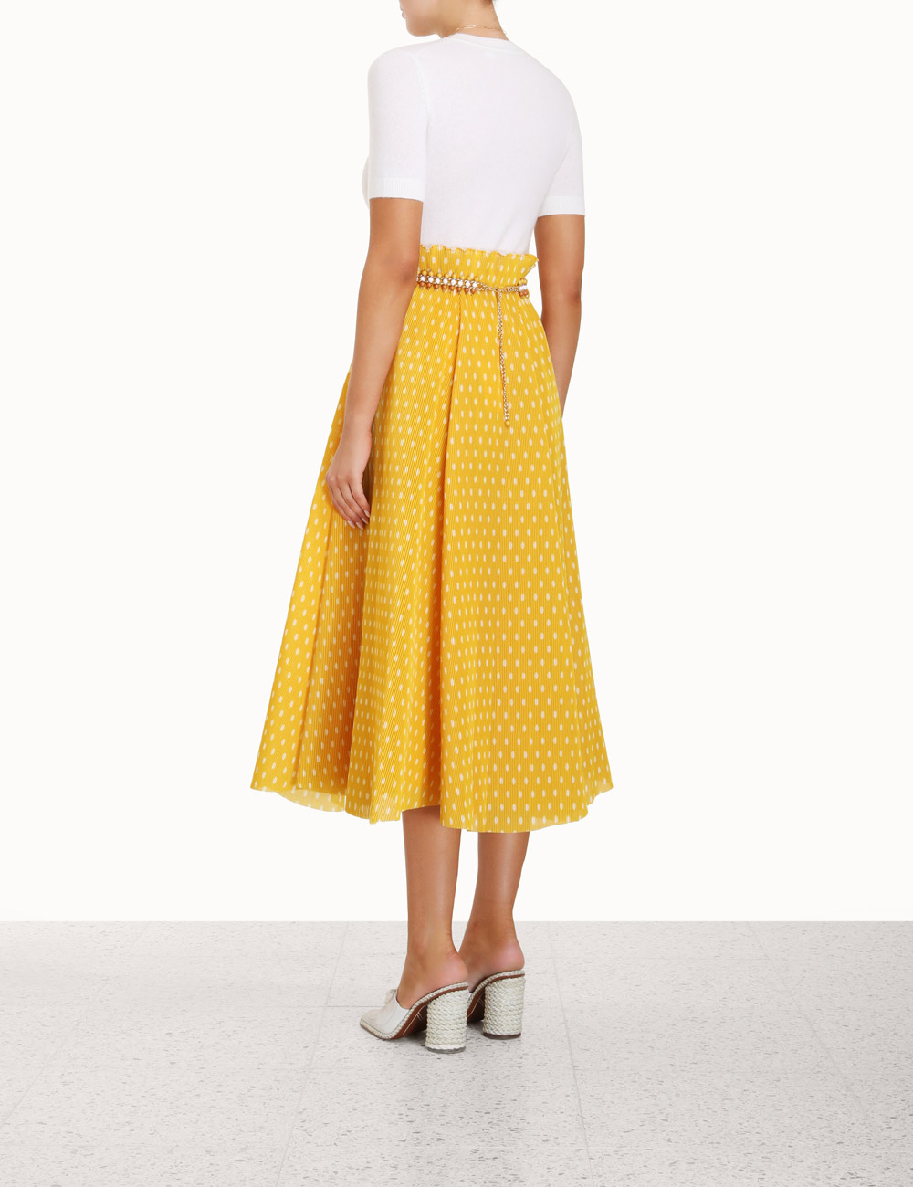 Pleated Midi Skirt