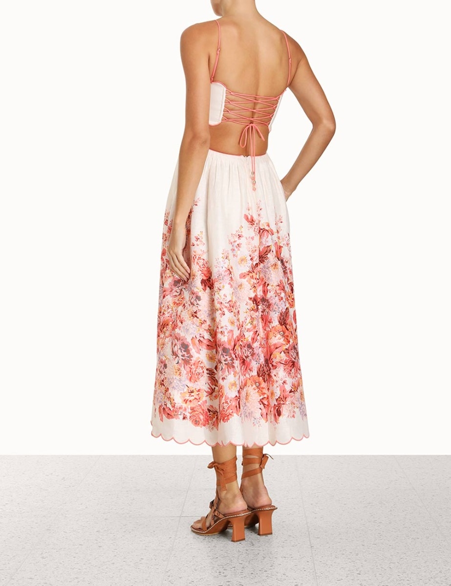 Devi Scallop Midi Dress