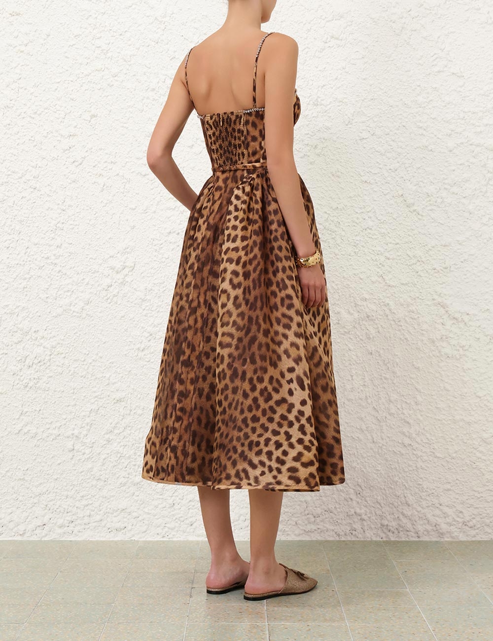 Crush Panelled Midi Dress Leopard Online | Zimmermann Crush Panelled Midi Dress Leopard Online | Zimmermann