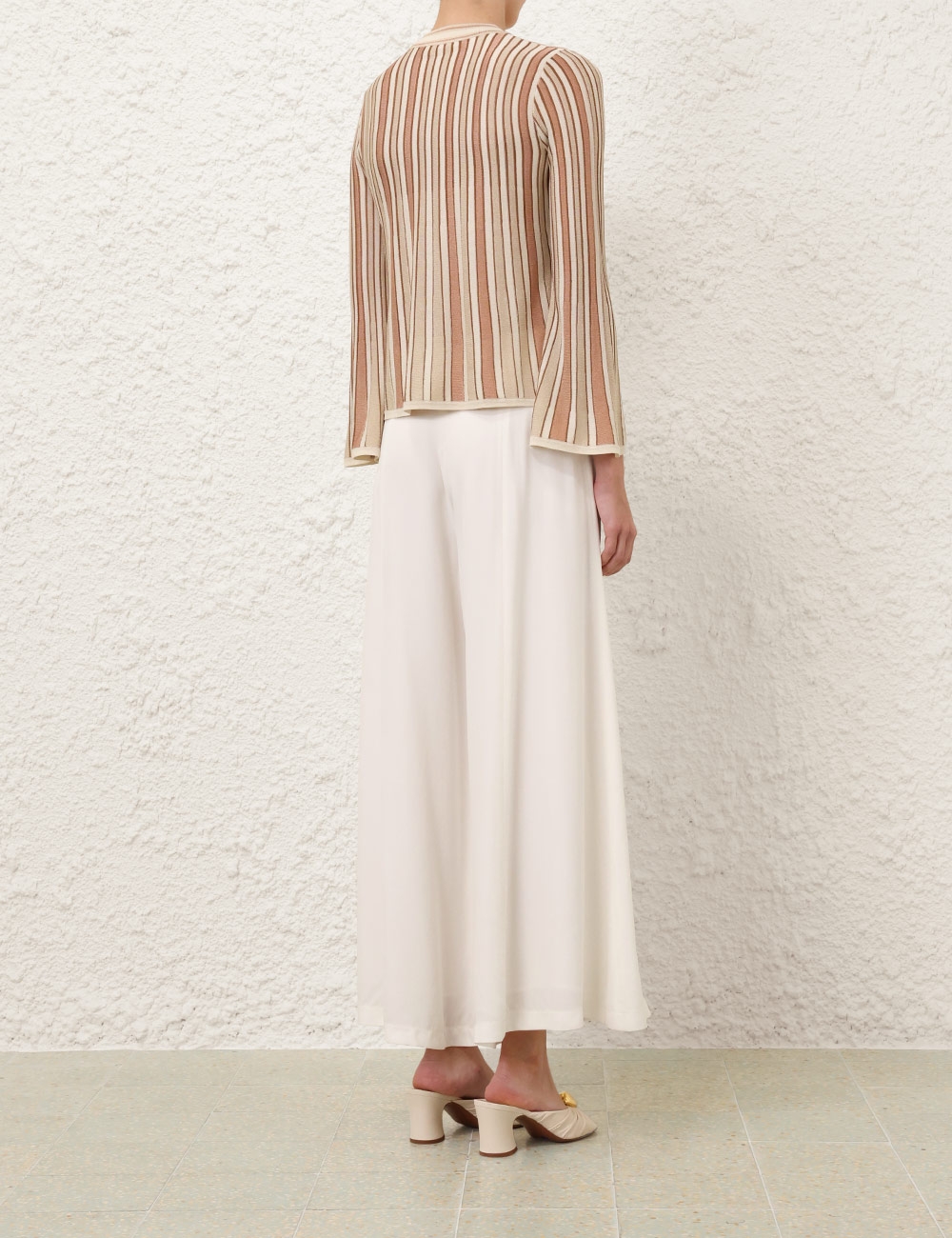 Crush Metallic Stripe Cardigan Multi Online | Zimmermann