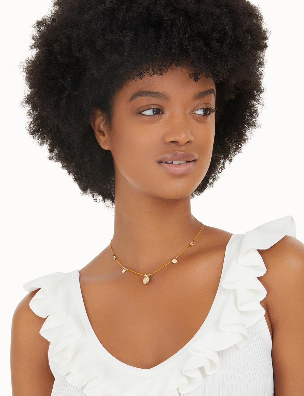 Five Charm Corded Necklace