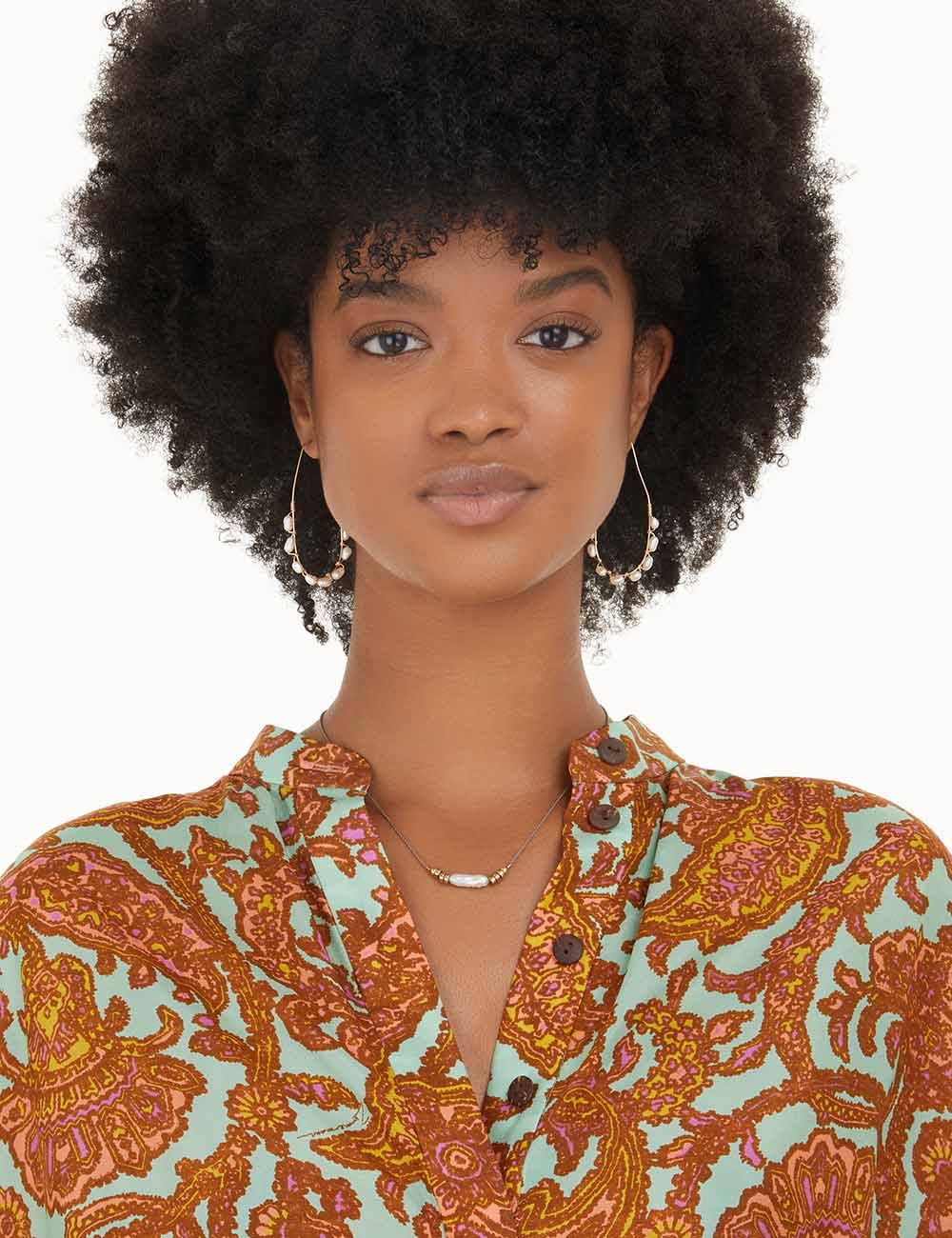 Long Pearl Corded Necklace