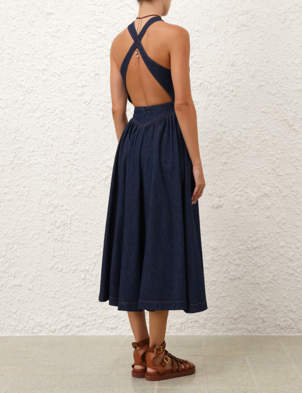 Denim Racer Dress Ink Online | Zimmermann