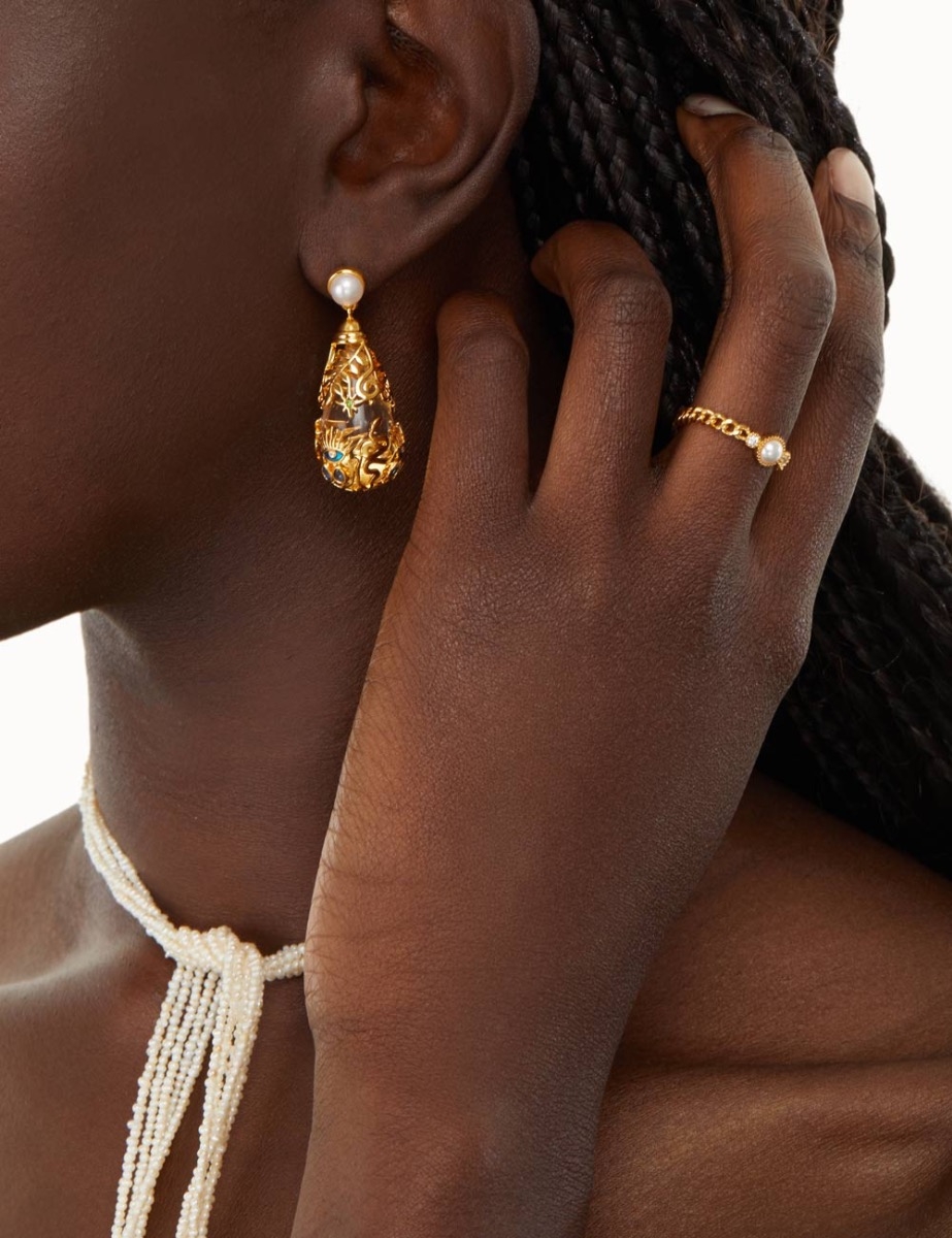 Crystal Tarot Drop Earrings