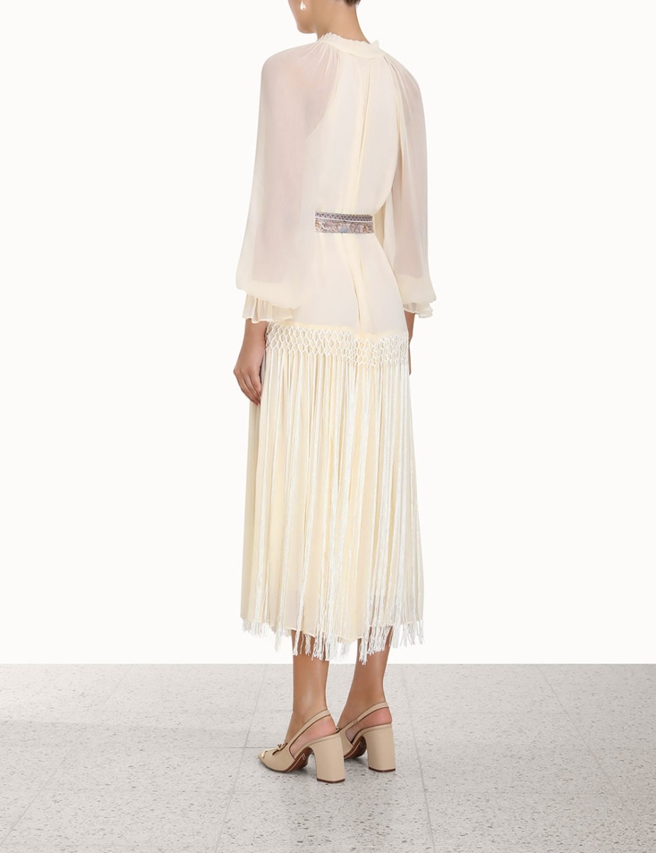 High Tide Fringe Midi Dress