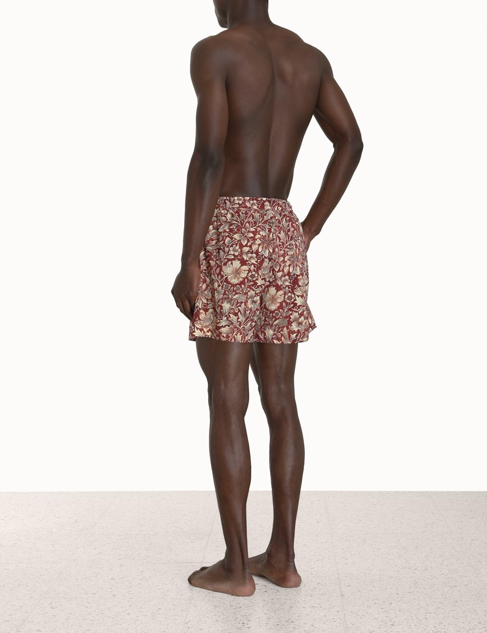 Chintz Mens Boardshort Short Rust Floral Online | Zimmermann