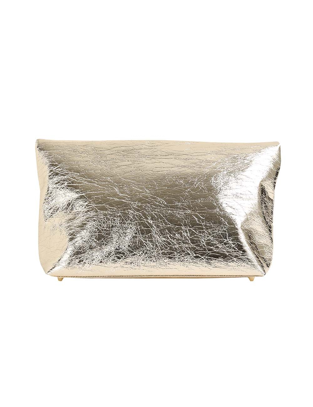 Metallic Fold Over Clutch
