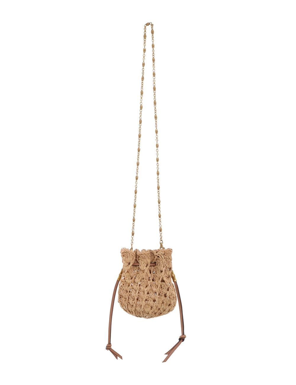 Raffia Drawstring Pouch