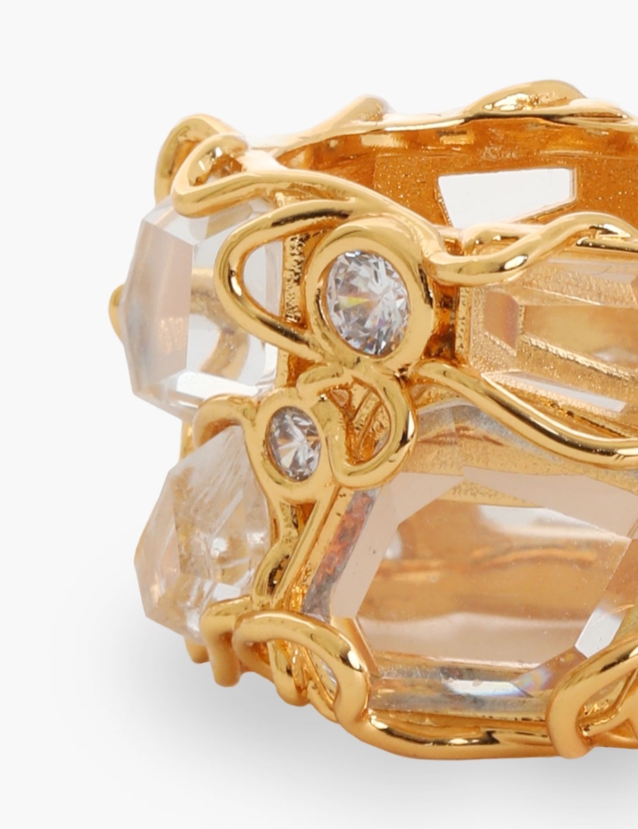 Crystal Swirl Ring