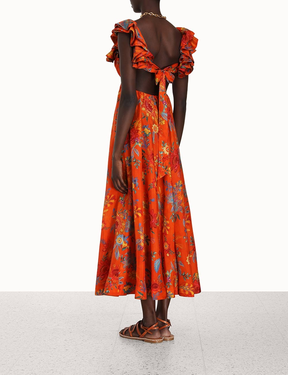 Ginger Frill Midi Dress