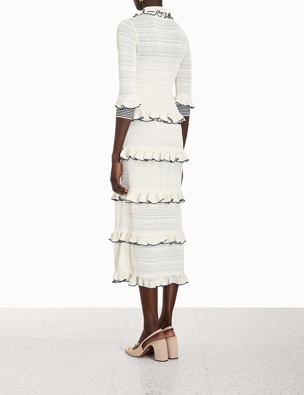 High Tide Frill Midi Dress