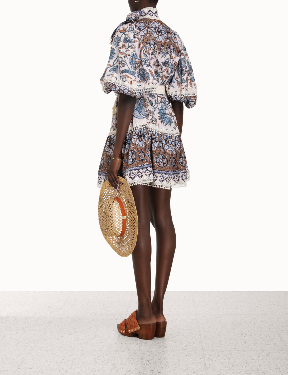 Vitali Tie Neck Mini Dress
