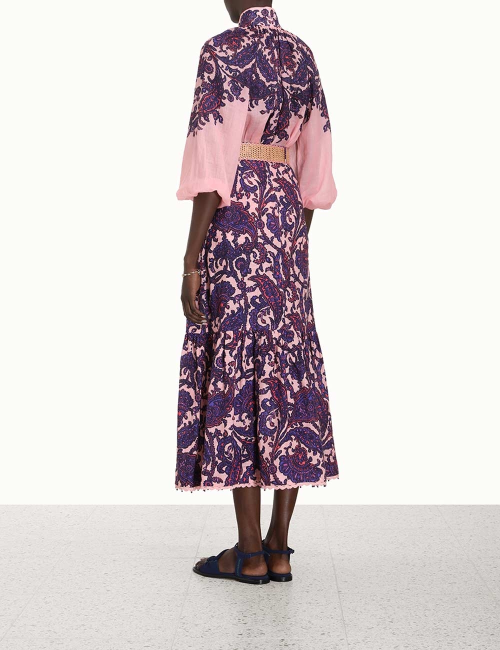 Tiggy Frill Hem Midi Skirt