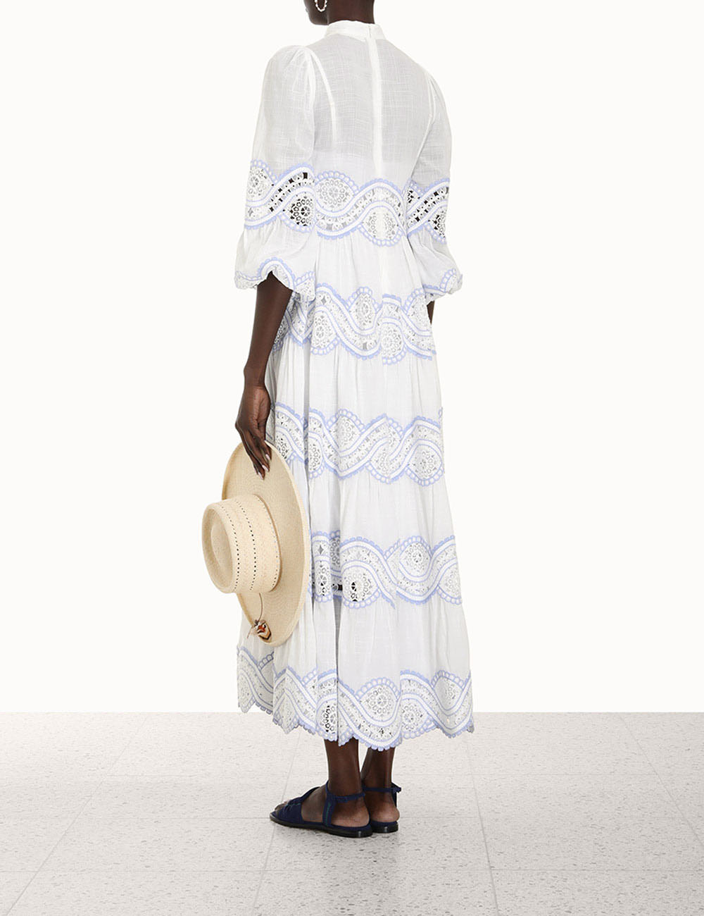 Cira Tiered Trimmed Dress 
