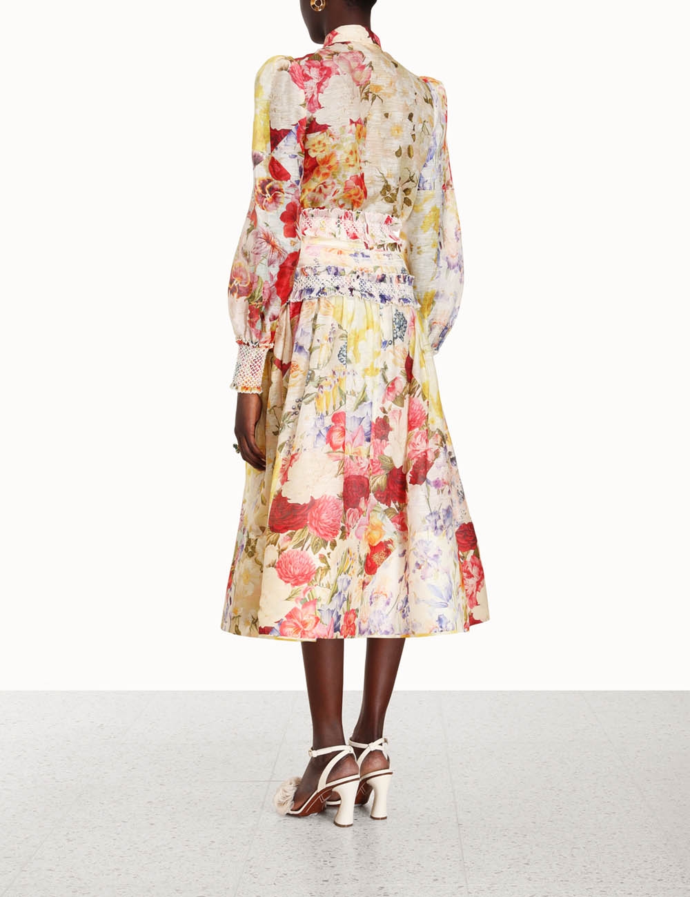 Wonderland Smocked Midi Skirt