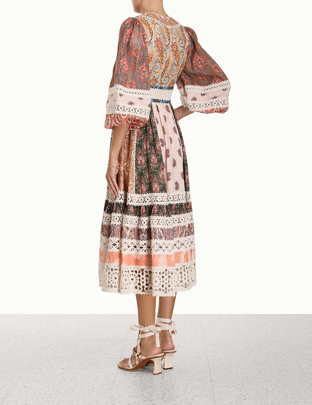 Devi Spliced Midi Dress