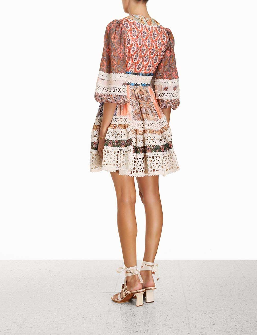 Devi Spliced Billow Mini Dress