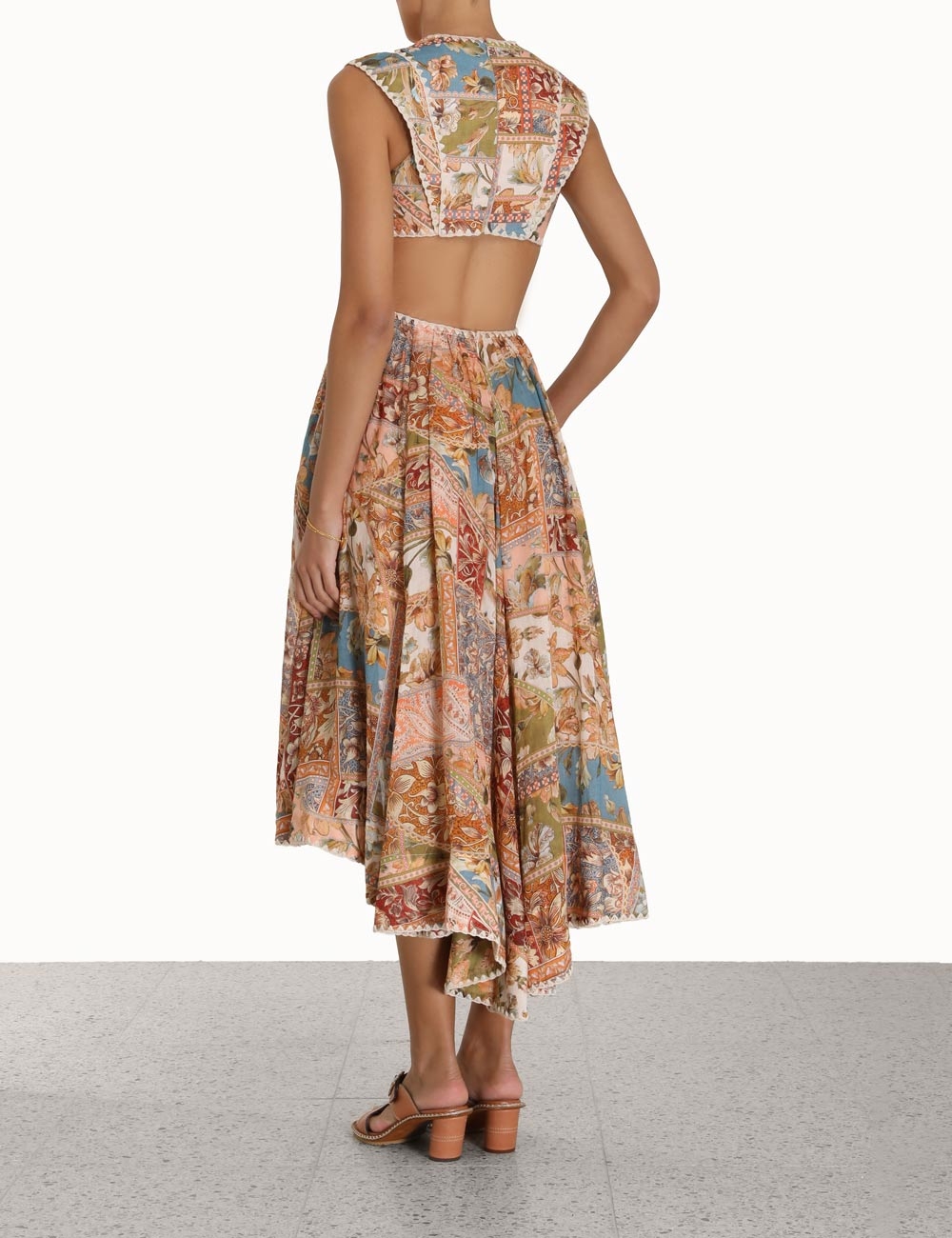 Chintz Asymmetric Dress