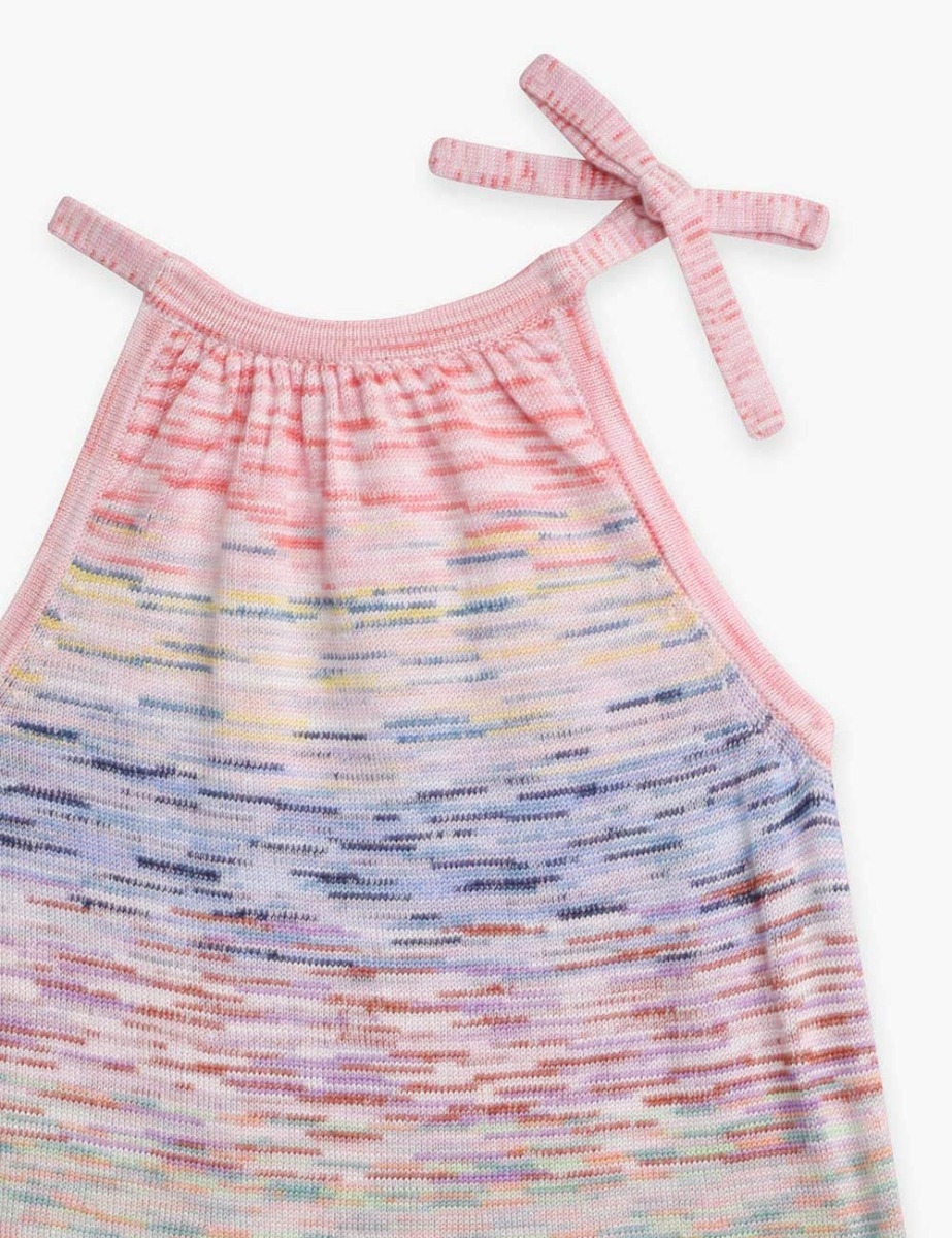 Raie Marl Tie-Neck Dress