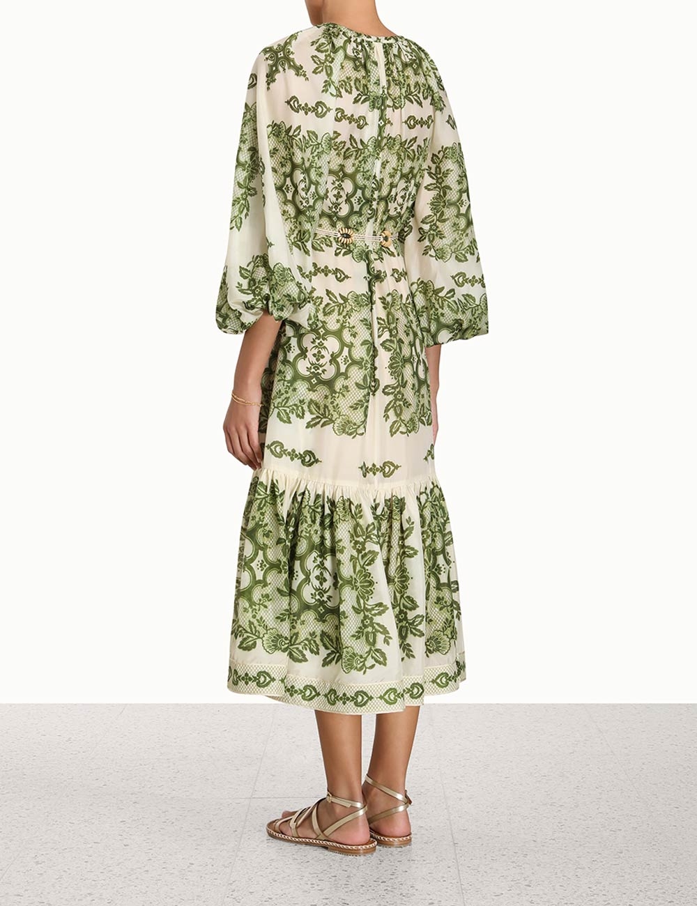 Raie Tiered Billow Midi Dress
