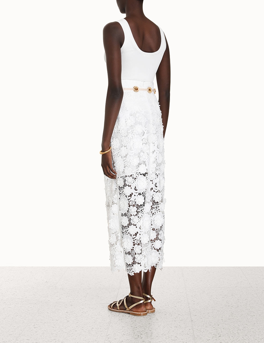 Raie Lace Flower Skirt
