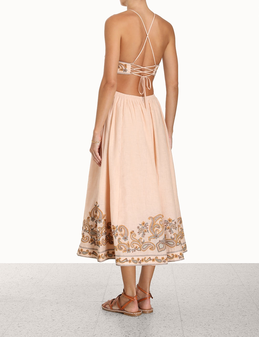 Devi Halter Tie Midi Dress