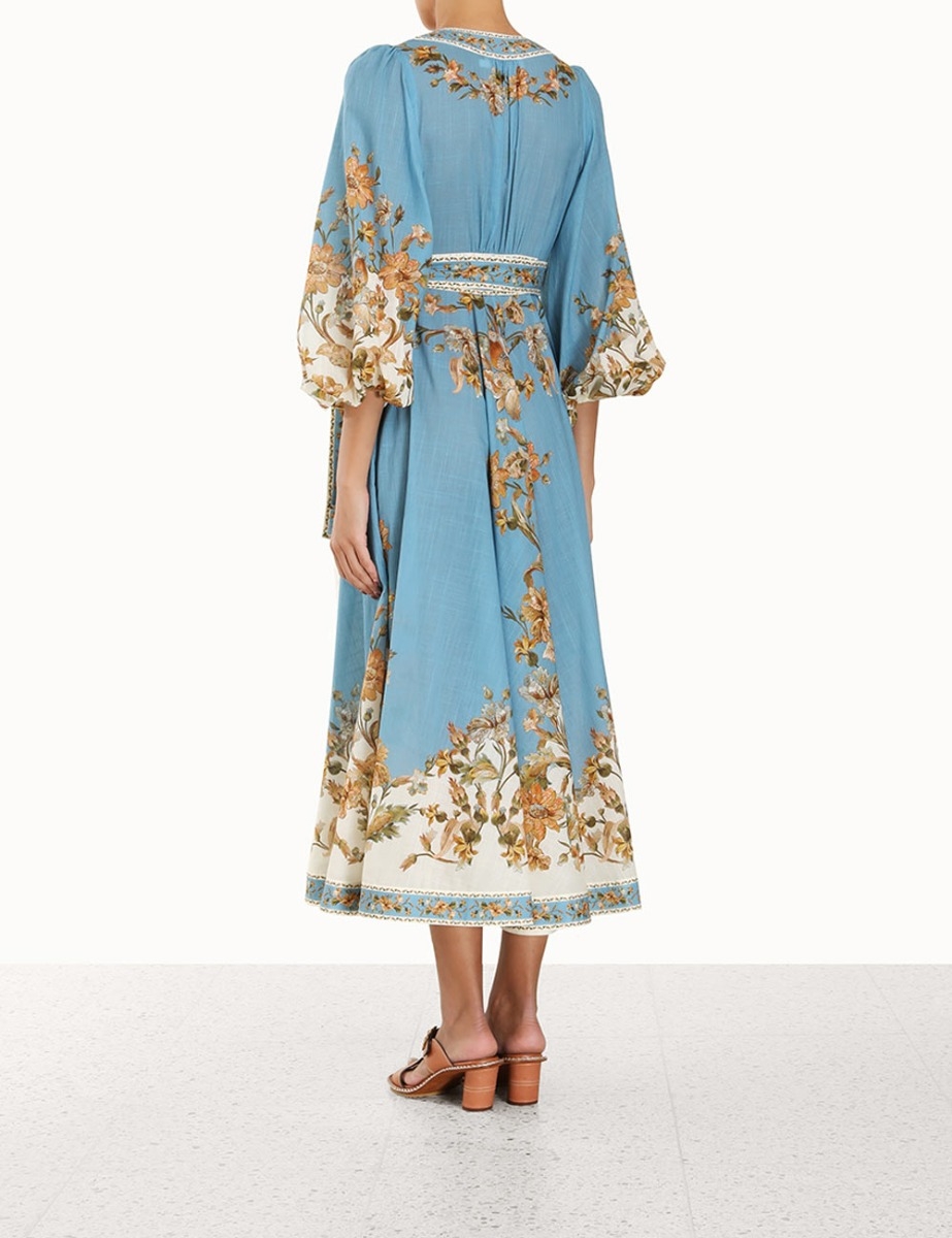 Chintz Wrap Midi Dress