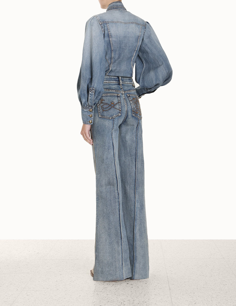 Luminosity Denim Corset Shirt