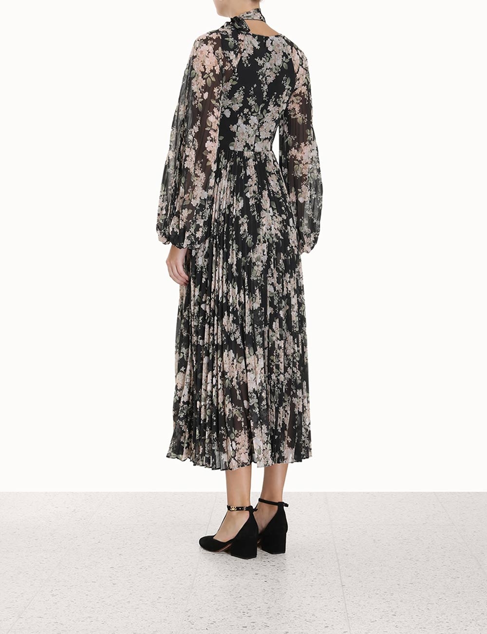 Sunray Pleated Midi Dress