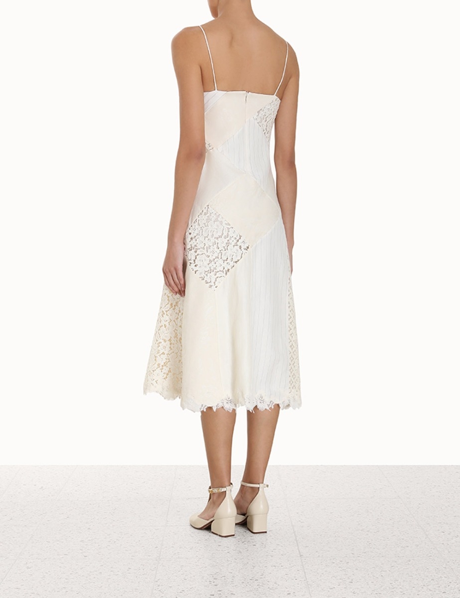 Luminosity Patch Lace Dress