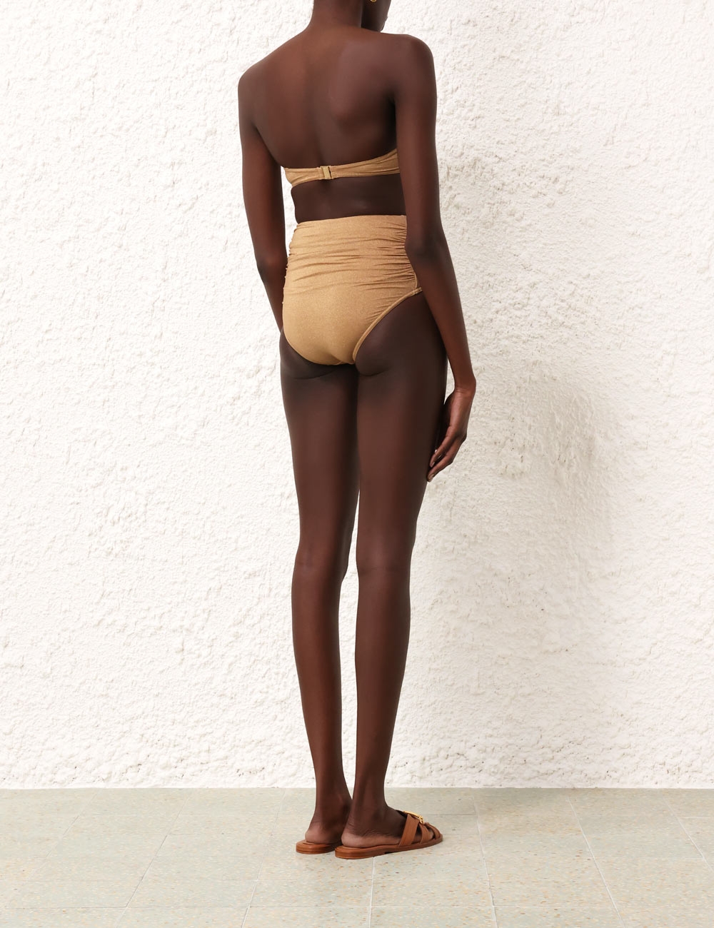 Junie Lurex Gathered Bikini