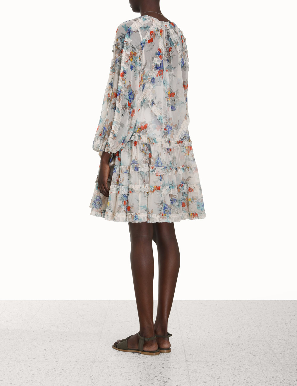 Clover Frill Billow Mini Dress