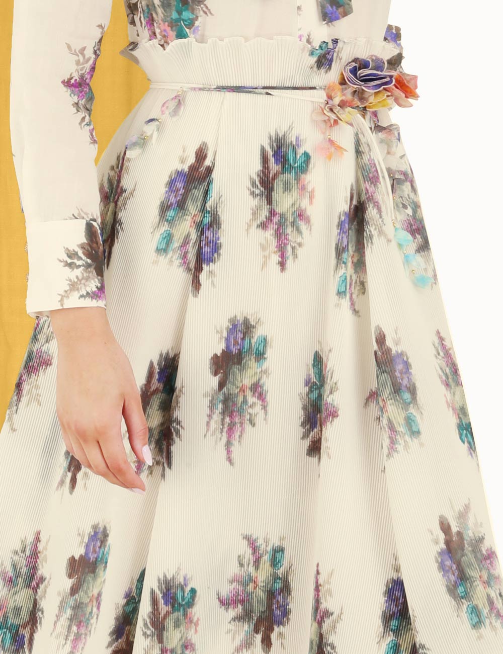 Pleated Midi Skirt