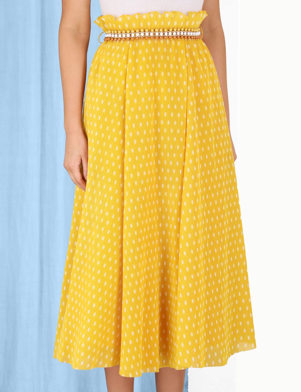 Pleated Midi Skirt