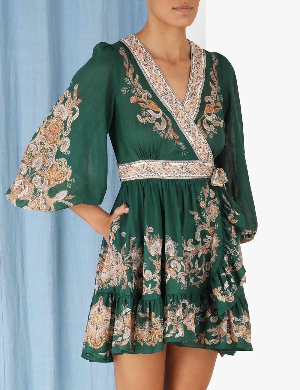 Devi Wrap Mini Dress