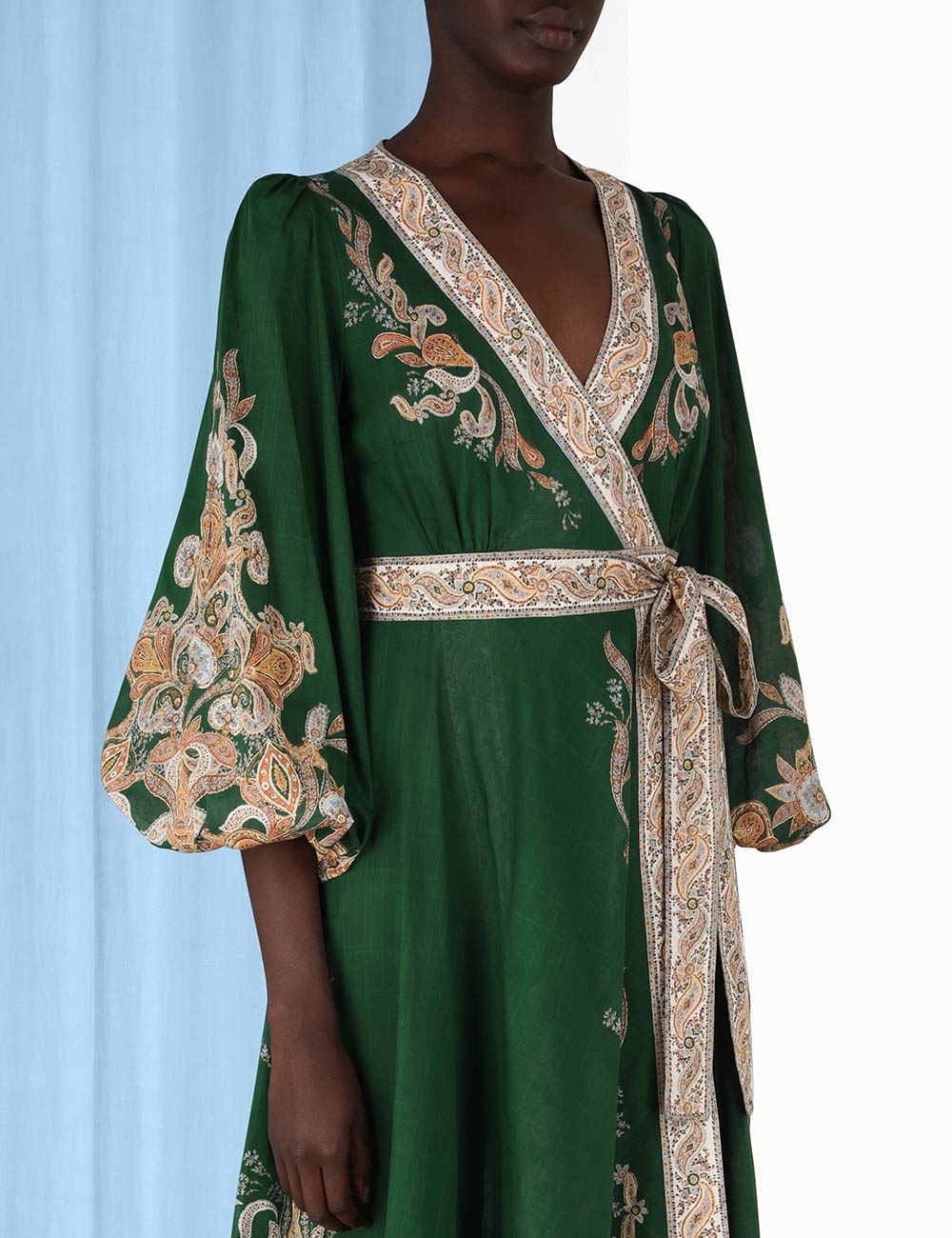 Devi Wrap Midi Dress