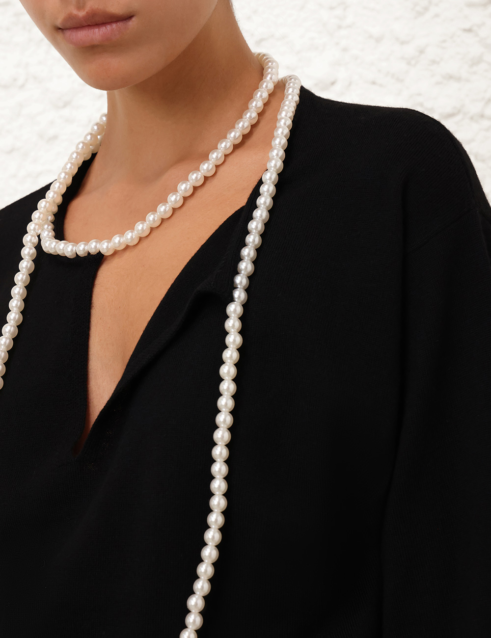Crush Necklace Sweater Black Online | Zimmermann