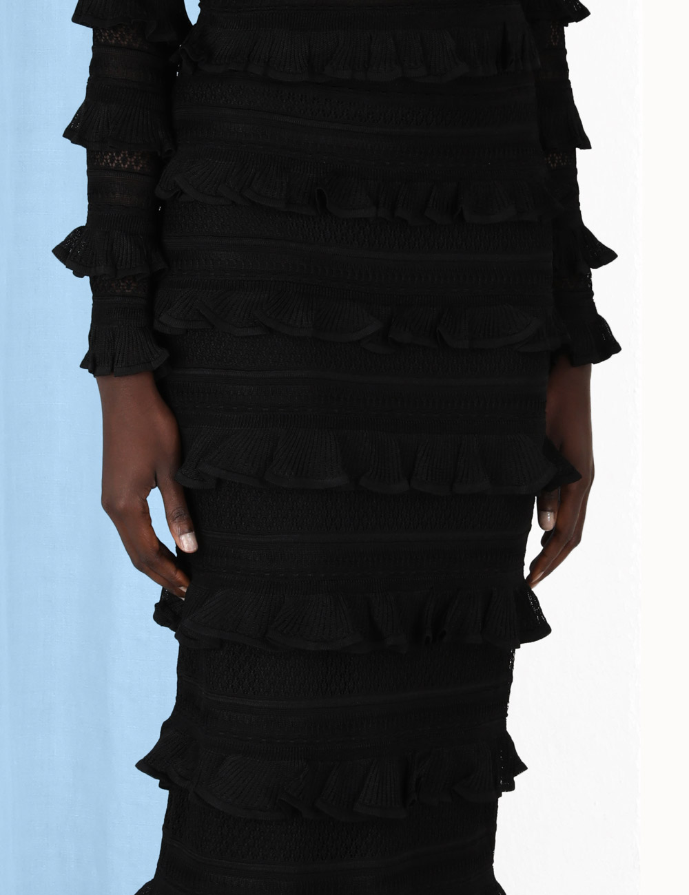 Wonderland Frill Midi Skirt