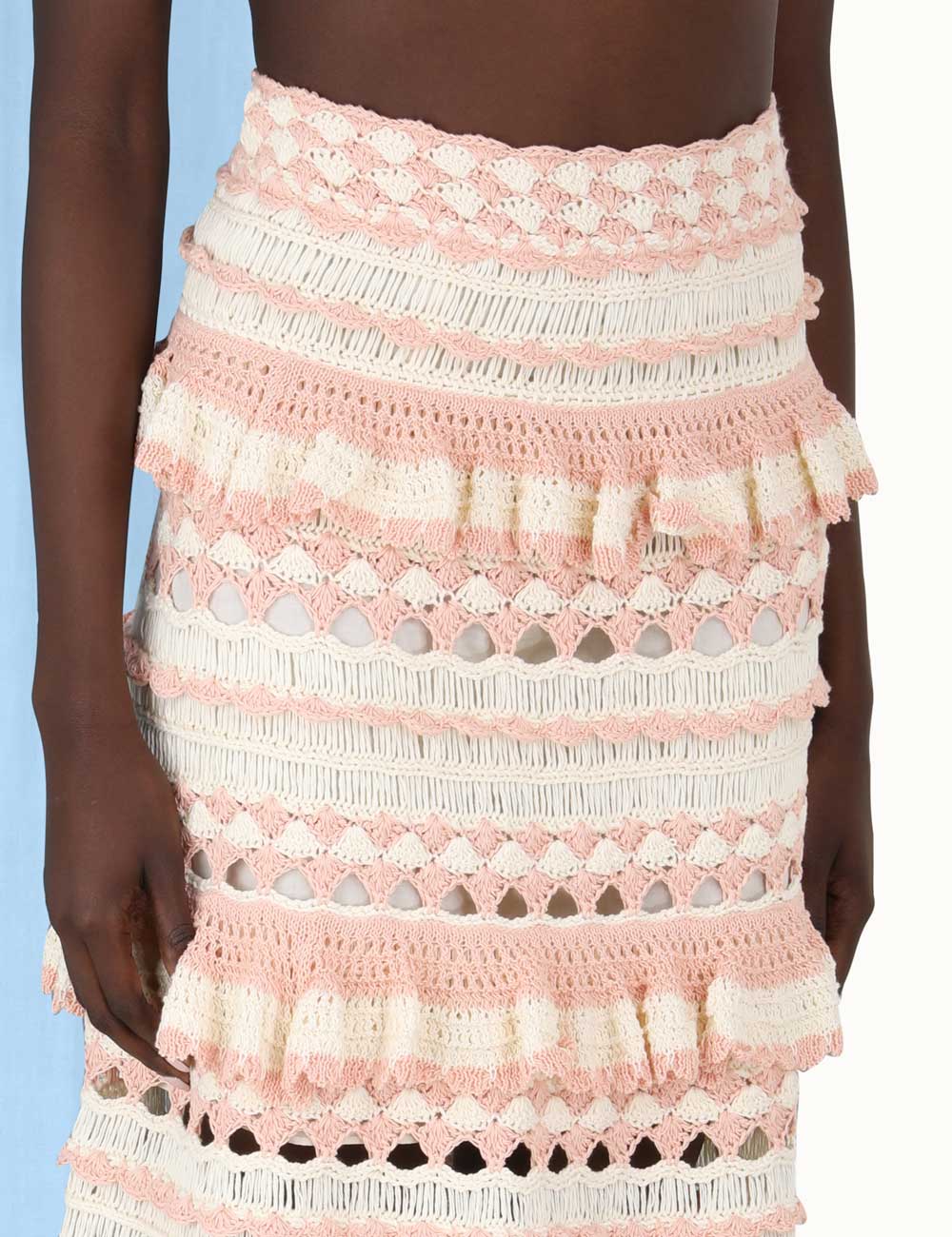 Clover Crochet Midi Skirt